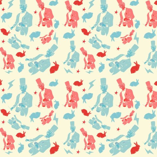 Character pattern gentleman rabbit Android SmartPhone Wallpaper