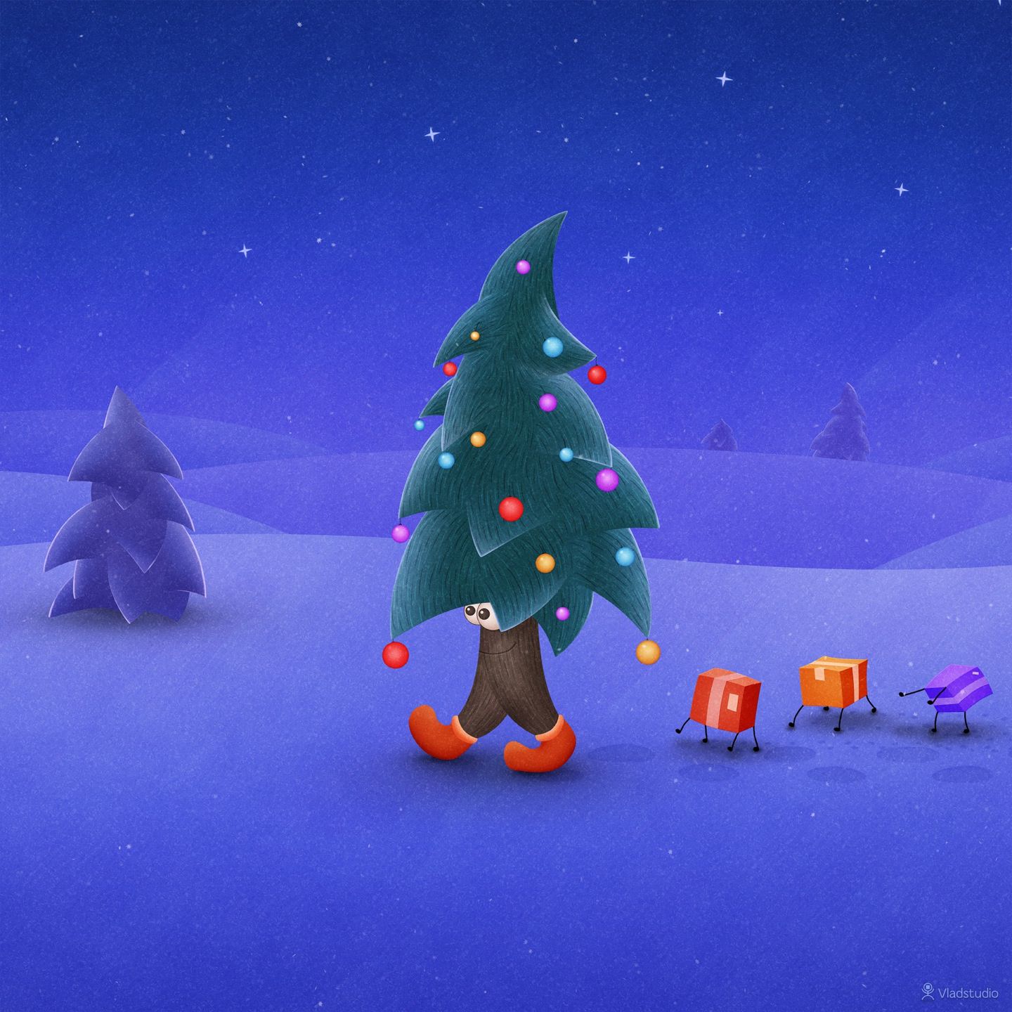 Christmas tree | wallpaper.sc SmartPhone