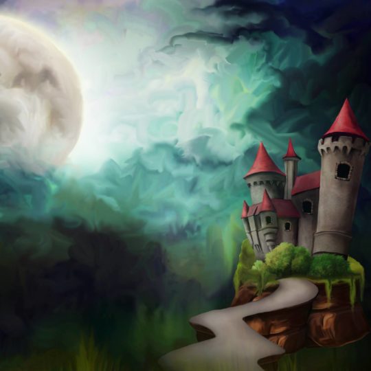 Castle landscape painting Android SmartPhone Wallpaper