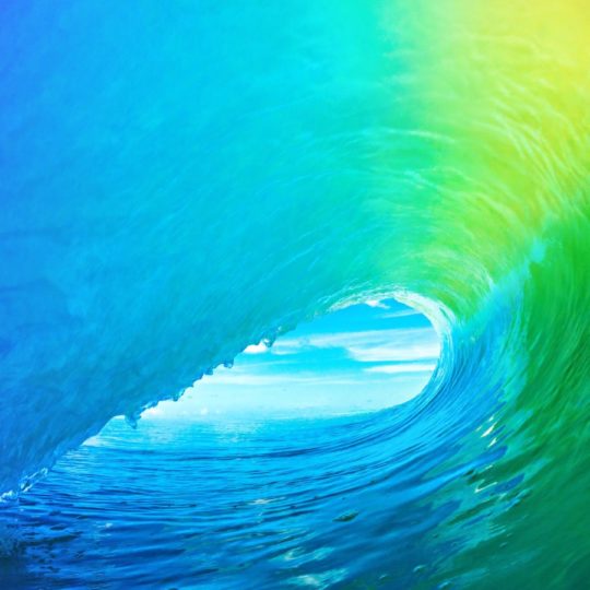 Landscape iOS9 colorful wave Android SmartPhone Wallpaper