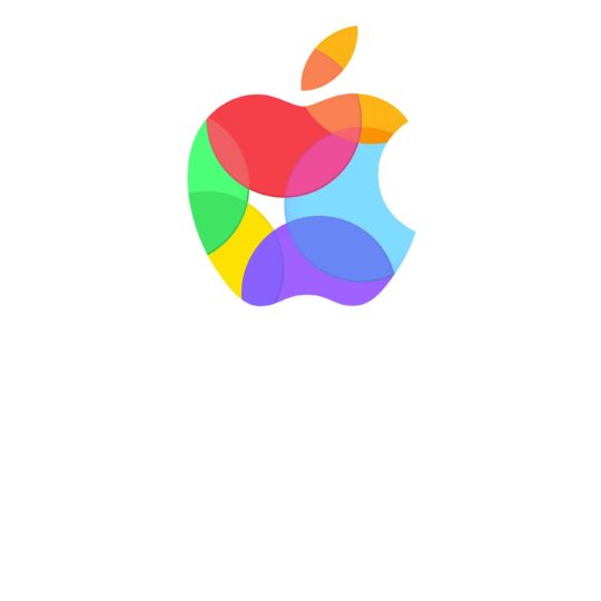 Apple logo colorful white Android SmartPhone Wallpaper