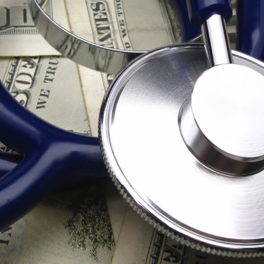 Stethoscope money bill blue Android SmartPhone Wallpaper