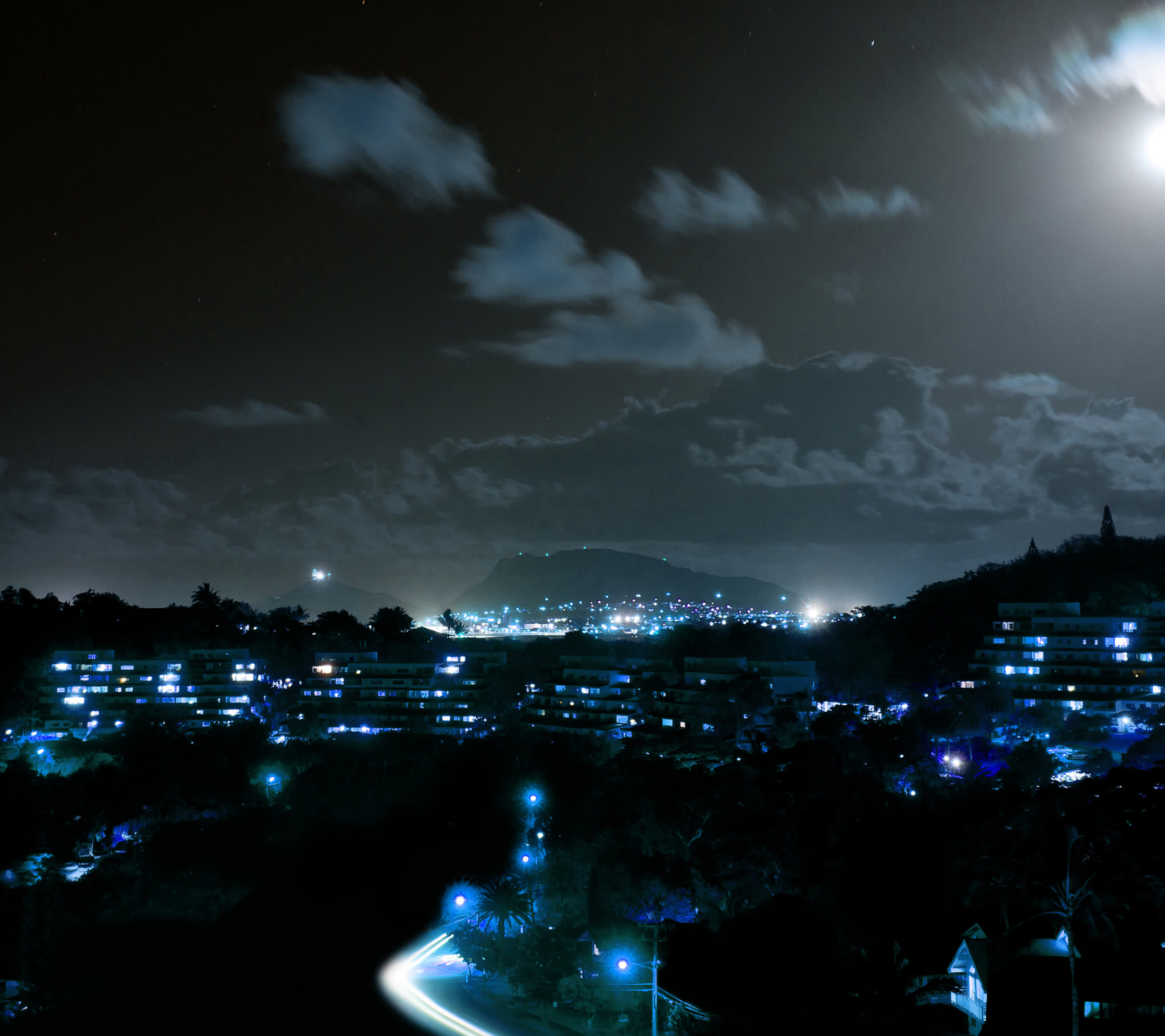 Landscape night scene | wallpaper.sc SmartPhone