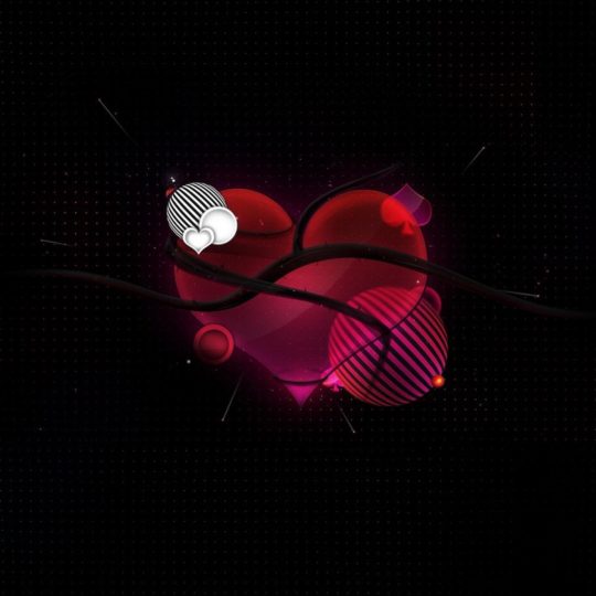 For women Black Red Heart Android SmartPhone Wallpaper