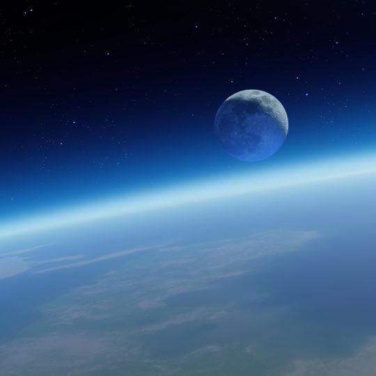 Earth and Space blue Android SmartPhone Wallpaper