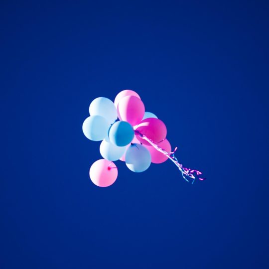Landscape blue balloons Android SmartPhone Wallpaper