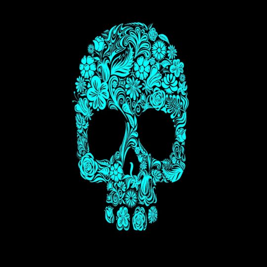 Logo skeleton blue Android SmartPhone Wallpaper