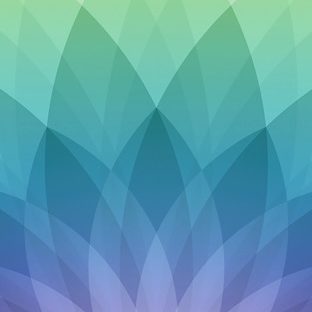 Pattern Apple spring events, green, and blue purple Apple Watch photo face Wallpaper