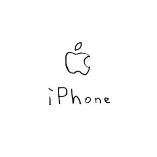Illustrations Apple logo iPhone white Apple Watch photo face Wallpaper