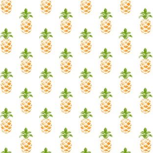 Pattern illustration fruit pineapple greenish yellow women-friendly Apple Watch photo face Wallpaper