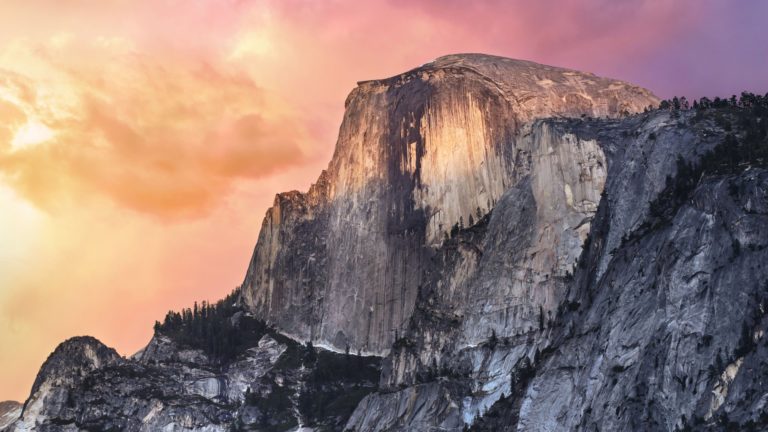 Landscape mountain Apple Mac OSX Yosemite Desktop PC / Mac Wallpaper
