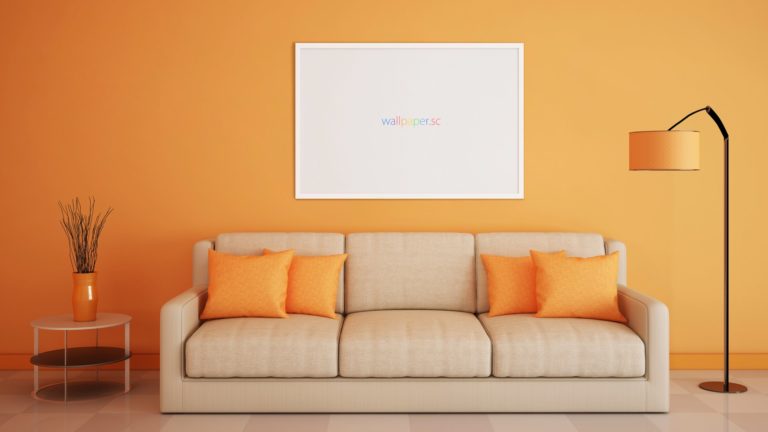 Interior sofa orange wallpaper.sc Desktop PC / Mac Wallpaper