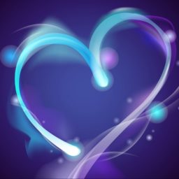Cute Purple Heart iPad / Air / mini / Pro Wallpaper