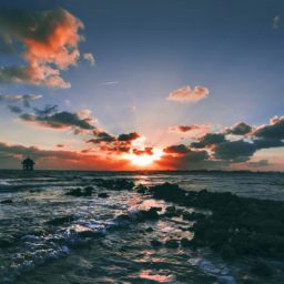 Landscape sea sky dusk iPad / Air / mini / Pro Wallpaper