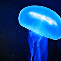 Blue jellyfish creatures iPad / Air / mini / Pro Wallpaper