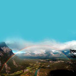 Landscape Niji mountain  sky iPad / Air / mini / Pro Wallpaper
