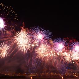 Scenery fireworks night sky iPad / Air / mini / Pro Wallpaper