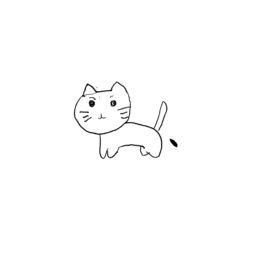 Illustrations cat white iPad / Air / mini / Pro Wallpaper