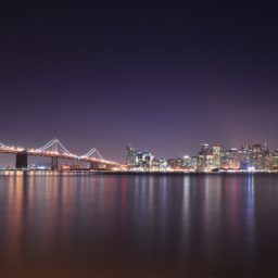 Landscape night view harbor iPad / Air / mini / Pro Wallpaper