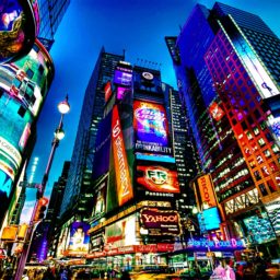 Landscape cityscape building Times Square iPad / Air / mini / Pro Wallpaper