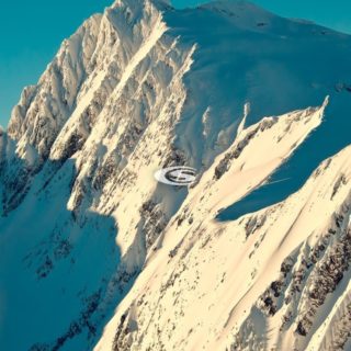 Snowy mountain landscape iPhone4s Wallpaper