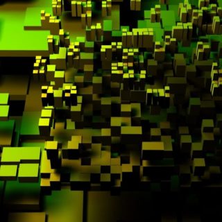 Cool green block iPhone4s Wallpaper