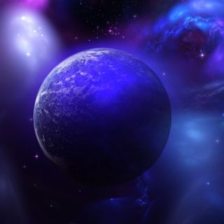 Space blue purple iPhone4s Wallpaper