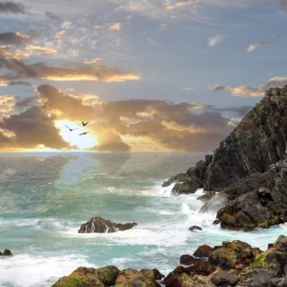 landscape  sea iPhone4s Wallpaper