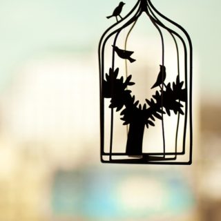 Landscape birdcage iPhone4s Wallpaper