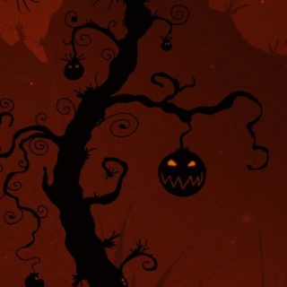 Halloween tree iPhone4s Wallpaper