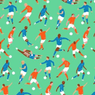 Character pattern soccer iPhone4s Wallpaper