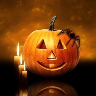 Halloween pumpkin head iPhone4s Wallpaper