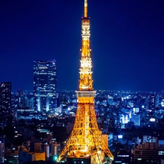 Landscape Tokyo Tower iPhone4s Wallpaper