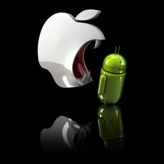 Android Apple logo iPhone4s Wallpaper
