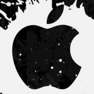 Apple black and white paint iPhone4s Wallpaper