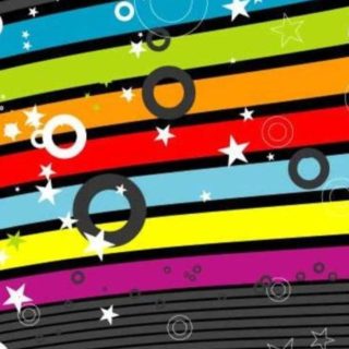 Women for rainbow colorful star iPhone4s Wallpaper