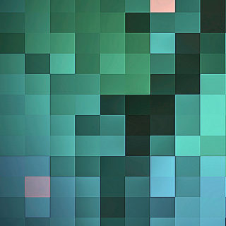 Pattern green Prussian blue iPhone4s Wallpaper