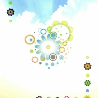 Flower blue sky iPhone5s / iPhone5c / iPhone5 Wallpaper
