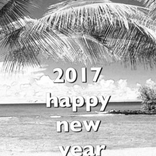 Tropical New Year iPhone5s / iPhone5c / iPhone5 Wallpaper