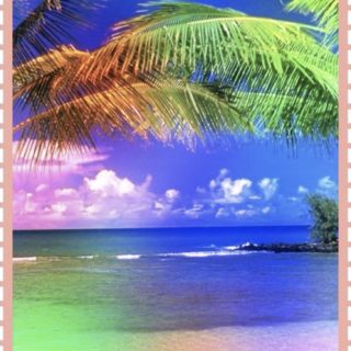 Tropical colorful iPhone5s / iPhone5c / iPhone5 Wallpaper