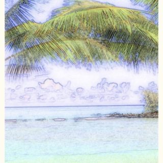 Tropical sketch iPhone5s / iPhone5c / iPhone5 Wallpaper