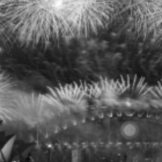 Fireworks monochrome iPhone5s / iPhone5c / iPhone5 Wallpaper