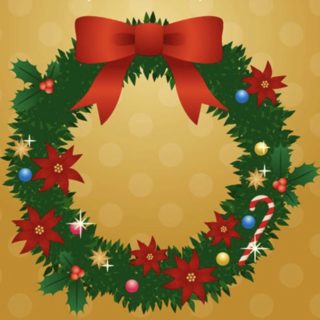Christmas Wreath iPhone5s / iPhone5c / iPhone5 Wallpaper