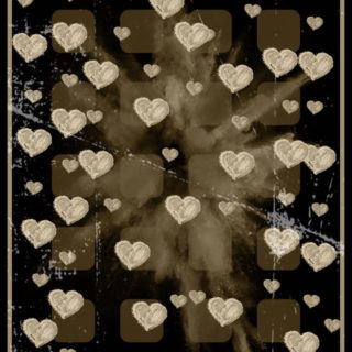 Heart Brown iPhone5s / iPhone5c / iPhone5 Wallpaper