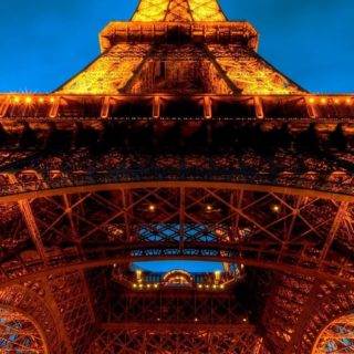 Landscape blue Eiffel Tower iPhone5s / iPhone5c / iPhone5 Wallpaper