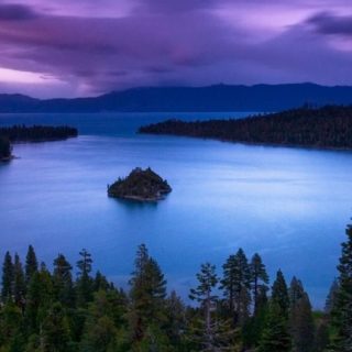 Natural lake purple iPhone5s / iPhone5c / iPhone5 Wallpaper