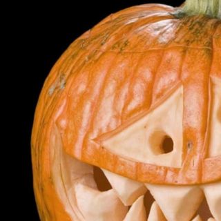 Halloween pumpkin head orange iPhone5s / iPhone5c / iPhone5 Wallpaper