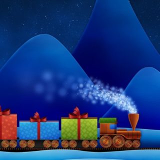 Christmas picture snow train iPhone5s / iPhone5c / iPhone5 Wallpaper