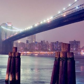 Bridge landscape light iPhone5s / iPhone5c / iPhone5 Wallpaper