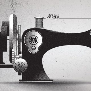 Cool black sewing machine iPhone5s / iPhone5c / iPhone5 Wallpaper